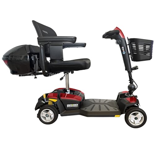 Pride GoGo Endurance Li Mobility Scotter Plus Storage Pod, Comfort 20" Wide Seat, Pride Go Go 4 Wheel Mobility Scooter for Adults, 325 lb Capacity, Lithium Battery, Warranty