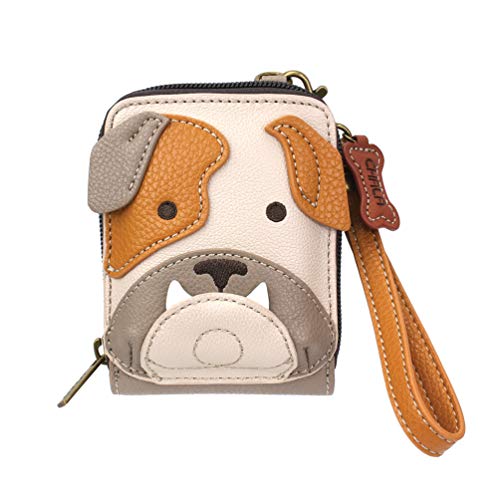 Image of CHALA RFID Cute-C Credit Card Holder Wallet Wristlet - Women Faux Leather Cute-C with Strap