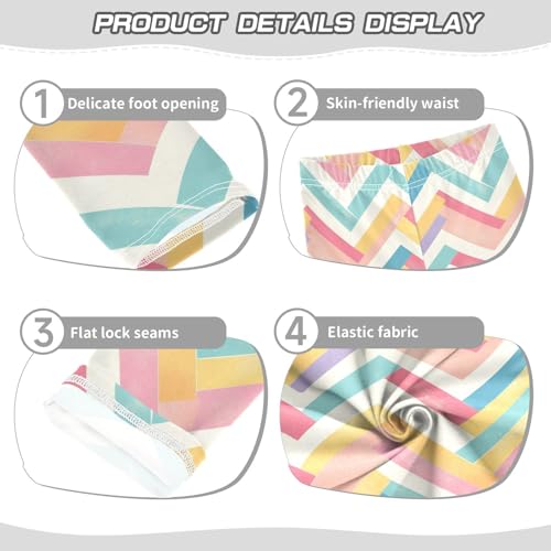 KLL Jamaican Color Zigzag Pattern Toddler Girl Legging Casual Full Length Athleisure Pants Running3