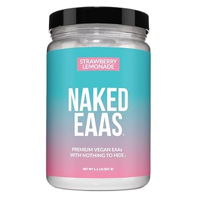 NAKED Strawberry Lemonade EAAs Amino Acids Powder, Vegan Essential Amino Acids, Instantized All Natural EAA Powder Supplement, 1.1LB - 26 Servings
