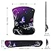 Mouse Pad with Wrist Support and Keyboard Wrist Rest Pad Set,Ergonomic Mouse Pads for Computers Laptop,Non-Slip Comfortable Mousepad w/Raised Memory Foam for Easy Typing Pain Relief (Purple Butterfly)