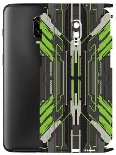 Image of AtOdds - Full Body Back Screen Guard Protector Film - Lamination Wrap Skin Sticker Compatible with ONEPLUS 6T | Scratchproof Matte Finish (Cyber Green)