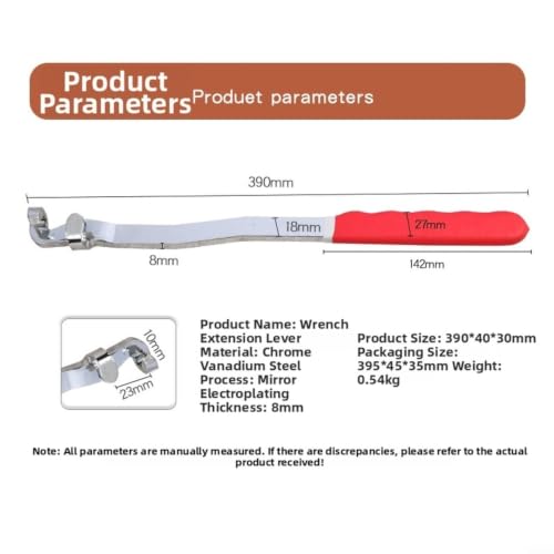 Barre d'extension de clé pour outil de disjoncteur robuste en acier de 390 mm - 4