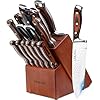Leking-15-Piece-Block-Knife-Set-with-Wooden-Block-Premium-High-Carbon-Stainless-Steel-Chef-Knife-Set-with-Pakka-Wooden-Handle-Kitchen-Knife-Sets-with-Sharpener-Knives-Set-Scissor-6-Steak-Knives Leking 15-Piece Block Knife Set with Wooden Block, Premium High Carbon Stainless Steel Chef Knife Set with Pakka Wooden Handle, Kitchen Knife Sets with Sharpener, Knives Set, Scissor, 6 Steak Knives