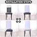 uxcell Dining Chair Cover,Stretch Bar Stool Slipcover Kitchen Chair Protector Spandex Chair Seat Cover for Home Decorative/Dining Room/Party/Wedding (Medium,White)