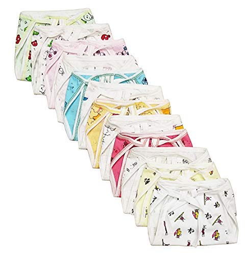 MUMS MAGIC New Born Baby Multicolor Cotton Cloth Nappies Pack of_12 (Pack of 12),0-6 Months