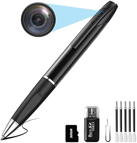 SANPROV Spy Cameras Pen 1080P Hidden Camera Mini Portable Pocket Cam Covert Camera with 32G SD Card Secret with Video Recording Photo Taking for Home Business