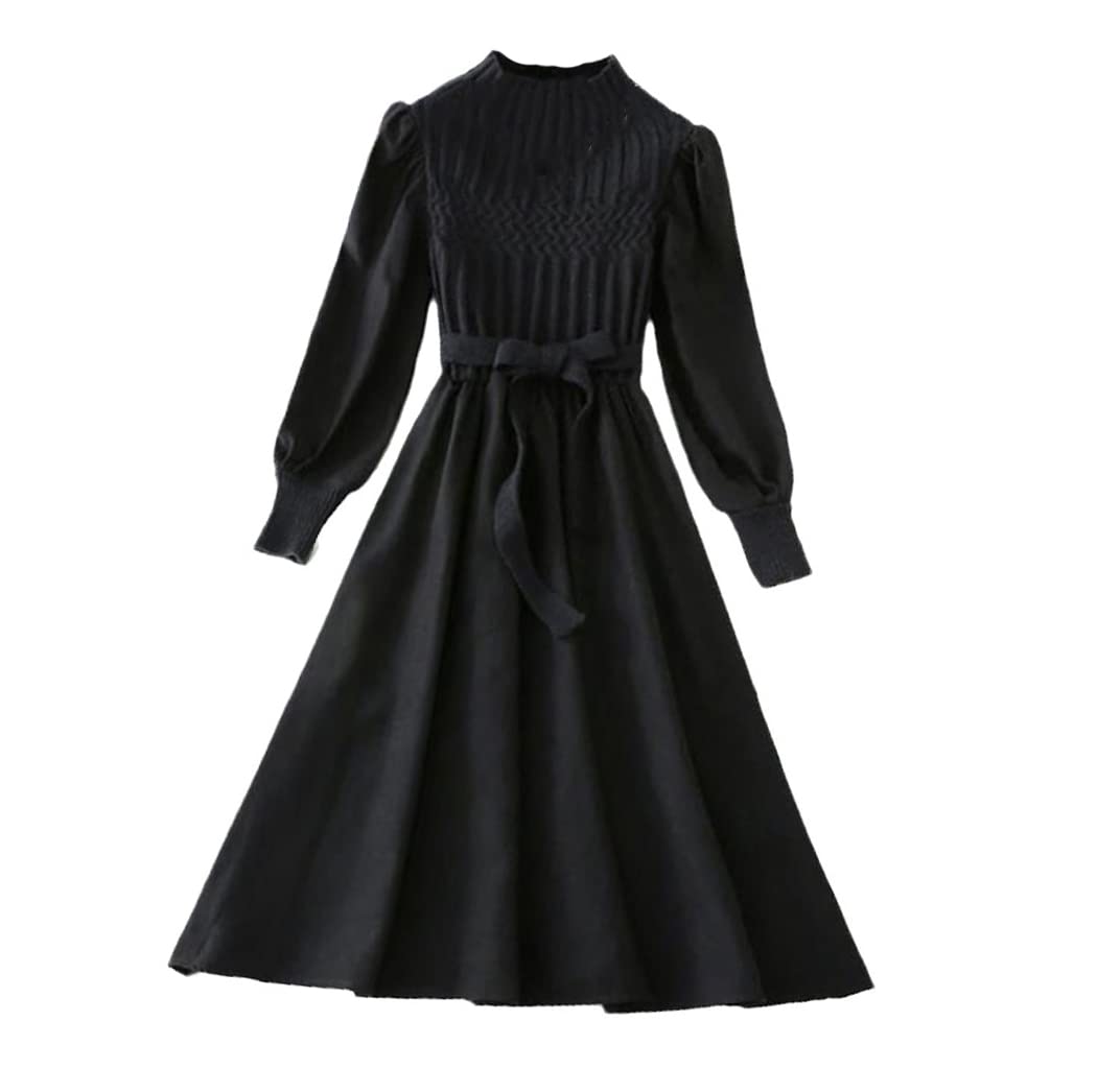 Robe pull tricot patchwork idéale pour vos sorties d'automne en ville - 8
