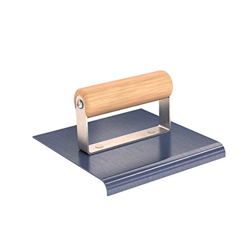 Bon 22-777 6-Inch by 6-Inch Blue Steel Sidewalk Edger with 3/8-Inch Radius and 1/2-Inch Lip with Wood Handle