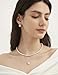 Mameloly Pearl Necklaces for Women Dainty 925 Sterling Silver Cubic Zirconia CZ 10MM Single Simulated White Pearl Pendant Necklace for Her Engagement Wedding Birdal