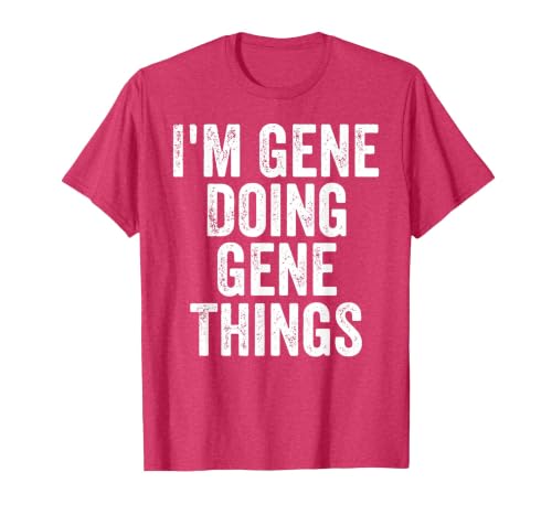 I'm Gene Doing Gene Things Shirt Personalized First Name T-Shirt, Men, Red Heather, X-Large