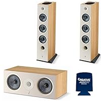 Focal Chora 826-D 3-Way bass Reflex floorstanding Speakers, Light Wood and Focal Chora 2-Way Center Speaker, Light Wood