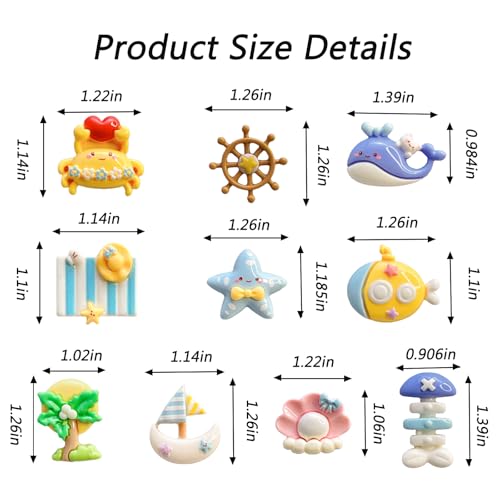 30 imanes decorativos de mar para refrigerador miniatura 2