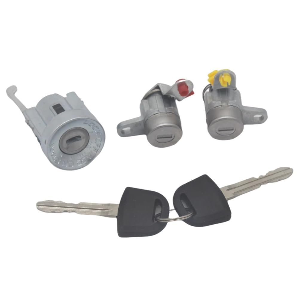 Zhjlut One Color Car Lock Cylinder Compatible With Holden For Rodeo 1988-2002 Ignition Switch Left Right Door Lock Cylinder Key Set(3Pcs Lock Set)