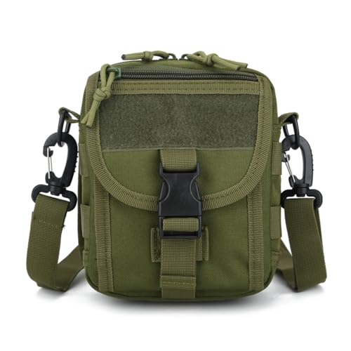 Riñonera táctica Molle verde militar en nailon impermeable para senderismo