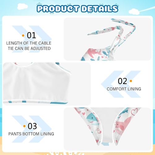 KLL Ocean Fish sea Masco Girls 2 Pieces Bikini Sets Scoop Neck Swimsuit Swimming Suits Adjustable Shoulder Strap4