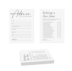 Uhadre 2 Brautparty-Spiele Hochzeitsschuh-Spiel 30Stück