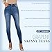 GRAPENT Casual Pants for Women - Stretch Jeans, Light Wash, Slimming, Tummy Control, Dark Blue, X-Large (Size 16/18)
