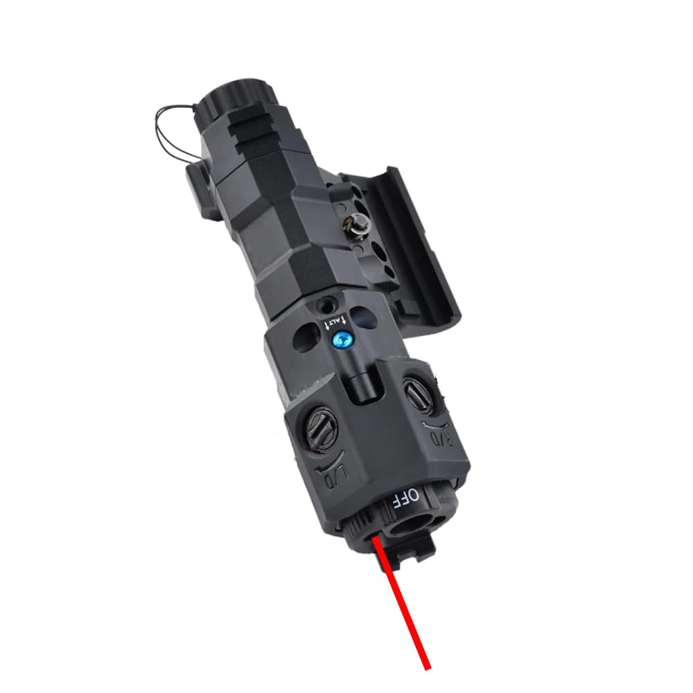 Metal MW C1+ Box Aiming Laser Sight(with Red Laser+IR Laser+IR Fill Light + 220 Lumens LED Flashlight), & Modular Wire Control Remote Pressure Switch,Black