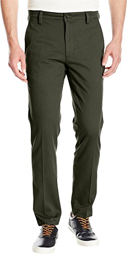 Dockers Men's Slim Fit Easy Khaki Pants, Olive Grove, 34W x 29L