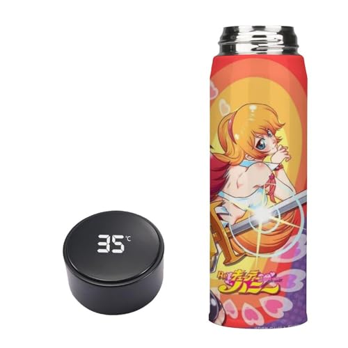 キューティーハニー 水筒 軽量 保温 直飲み LED温度表示 誕生日 魔法瓶 ウォーターボトル 大容量 水カップ コップ 保温する 500ML