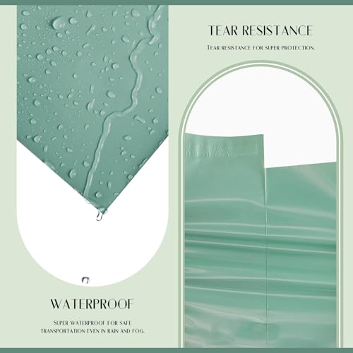Image of Metronic Poly Mailers 12X15.5 500Pack, Strong Adhesive Shipping Envelopes for Clothing, Waterproof Shipping Bags for Small Businesses, Flexible Mailers Poly Bags, Grayed Jade Green