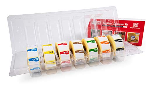 Daymark, etichette quadrate larghe 25 mm per