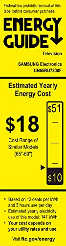 Samsung UN65RU7300FXZA Curved 65-Inch 4K UHD 7 Series Ultra HD Smart TV with HDR and Alexa Compatibility (2019 Model)