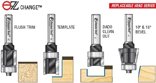 Amana Tool - 55179 3 Pack of 15° Carbide Tipped Replacement Cutters For 47179 (Ocemc