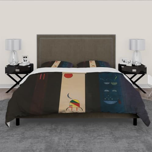 Housse de couette 220x240cm à motif géométrique abstrait avec 2 taies