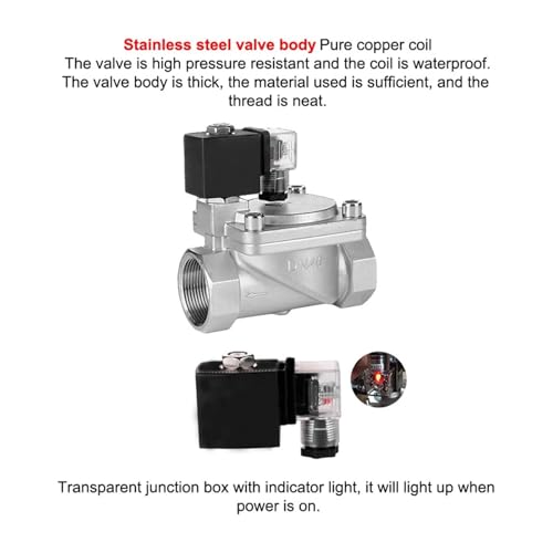 Électrovanne DN20 en acier inoxydable avec commande manuelle DC 24V pour fluide haute pression - 3