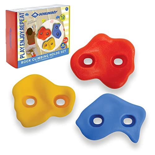 Prises d'escalade pour enfants Schildkröt : lot de 12 pièces anti-glisse pour mur intérieur