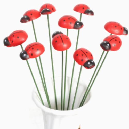 oukeyi 40 coccinelle artificiali 3d, 24 cm, mini coccinelle decorative da giardino, coccinelle rosse, simulazione coccinella, decorazione da giardino, cortile