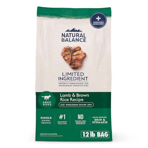 Natural Balance Limited Ingredient Adult Dry Dog Food with Healthy Grains, Lamb & Brown Rice Recipe, 12 Pound (Pack of 1)