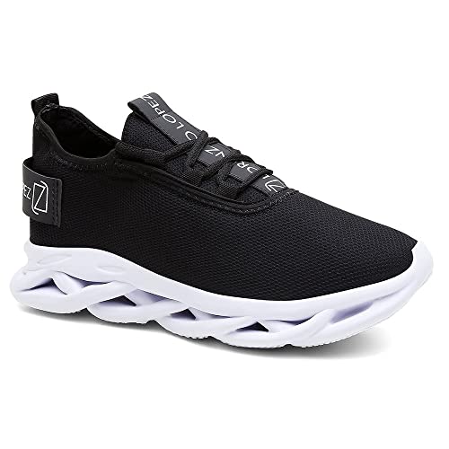 Kit Tênis Masculino de Corrida e Caminhada + Óculos de Sol Madeirado e Relógio - Preto/Branco/39