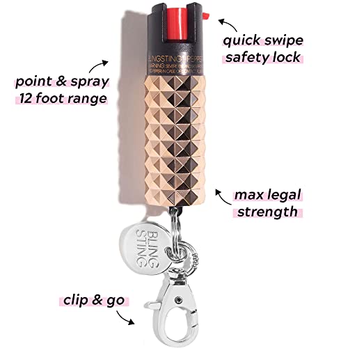 Blingsting Pepper Spray Keychain For Women Rose Gold #TOP2