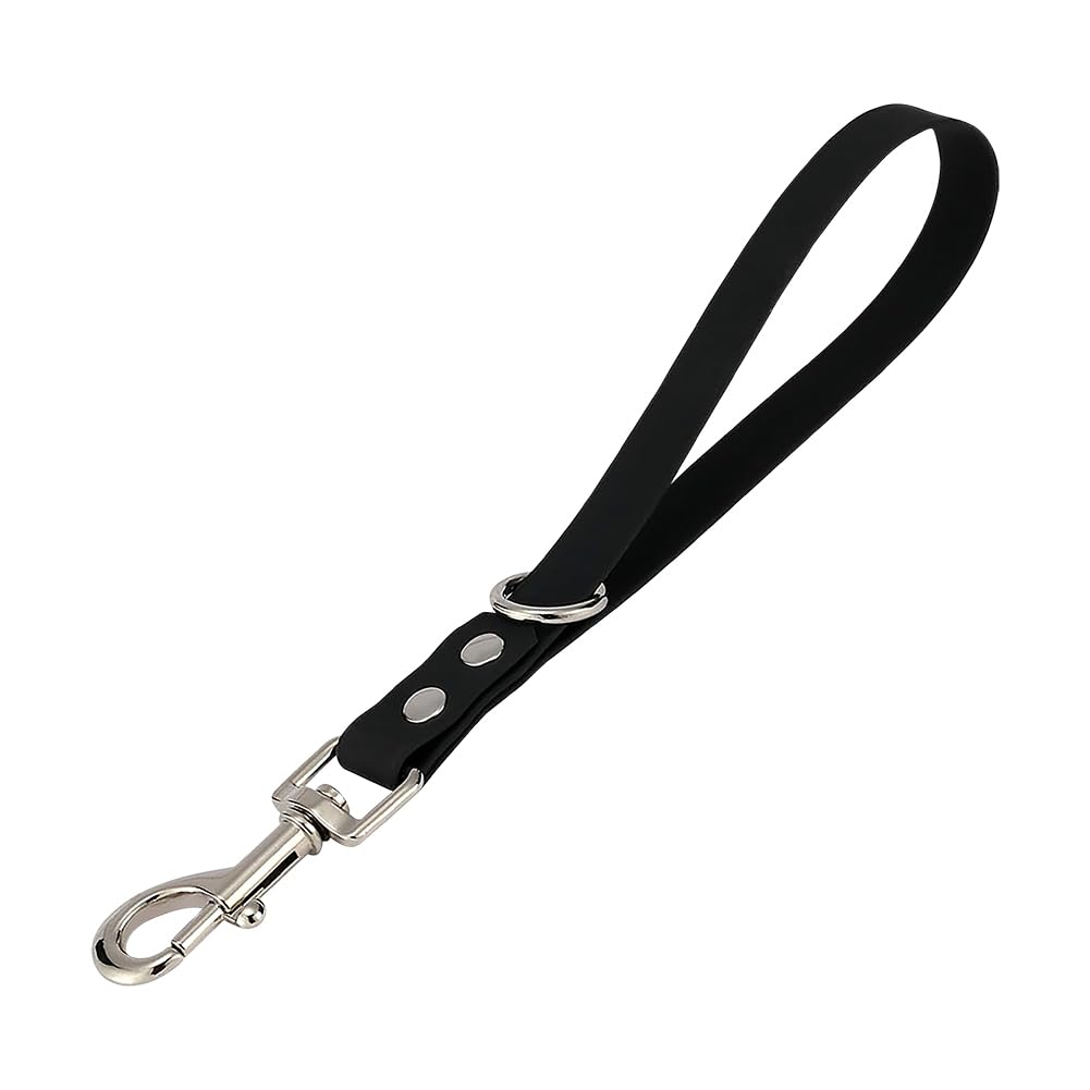 FSSTUD 30 cm Short Traffic Handle Dog Leash Waterproof Dog Training Control Leash Large Dogs Lead Handle Dogs Traffic Lead PVC Pet Leashes for Behavior Correction Hiking