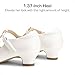 DREAM PAIRS Girls Dress Shoes Mary Jane Heel T-Strap Party Flower Wedding Princess Pumps for Little Big Kid,Size 4 Big Kid,White,KKUMPU2505