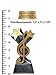 Decade Awards Music Note Trophy Lyrical Award - Engraved Plate on Request,silver, gold,5.75 inches tall