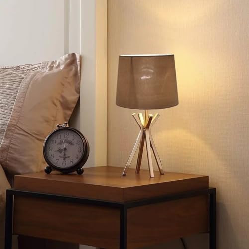 Sinta 2 Pcs 9" Modern Tapered Lamp Shade Replacement Grey Fabric Simple Style Light Shade with Silver Lining for E27/E14 Table Lamp/Wall Lamp - Image 5