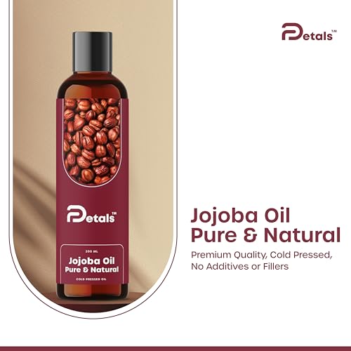 Image of Pure Natural Cold Pressed Jojoba Oil, For Balancing Oily Skin, Natural Makeup Remover, Hair Vitalizer, Carrier Oil for Massage | 200ml