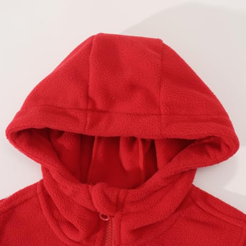 Spring&Gege Boys and Girls Hooded Full Zip Polar Fleece Jacket Kids Fleece Jacket With Hood3