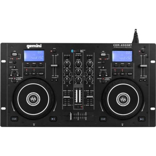 Gemini CDM-4000BT Dual CD/USB Media Player with Bluetooth Bundle with Polsen HPC-A30 Closed-Back Studio Monitor Headphones and XLR-XLR Cable - Thumbnail 2