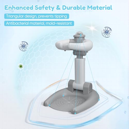 Support de douche réglable enfants et bébé avec tabouret amovible accessoire pliable - 2