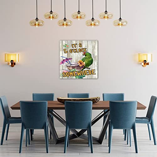 Cadeau déco idéal : plaque bois flamant rose 40 cm - 5