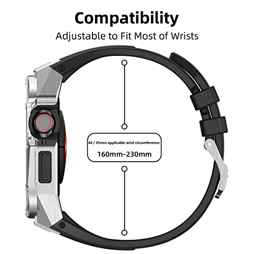 Kit de modification de luxe mod cadre en métal pour Apple Watch 45mm - 3