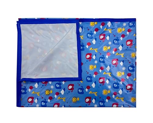 Image of EcoSoft Plastic Sheet,PVC Sheet for Kids,Rubber Sheet for Babies,Bed Wetting Protector(90 x 135 cm) (Blue JUNGLEBOOK)