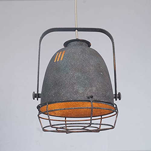 Luminaire réglable en hauteur style rétro industriel avec finition métal