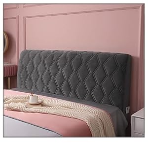 Générique Hoofdbordhoes voor hoofdeinde van het bed, anti-fouling, zacht, verdikt, voor de achterkant, slaapkamermeubels, 160 x 70 cm, grijs/suède