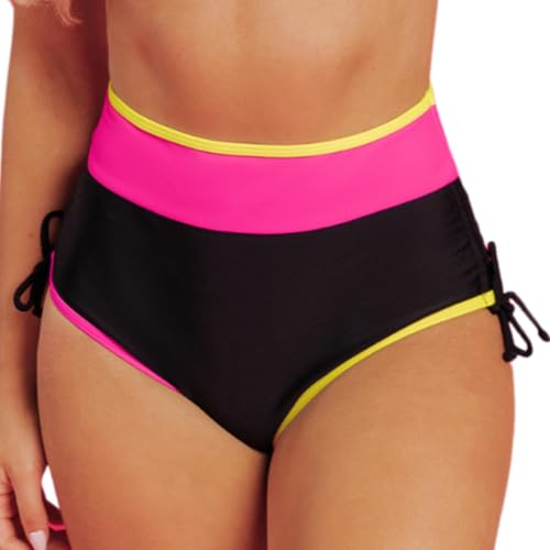 HYTENSUN Women's High Waisted Bikini Bottom Tummy Control Swim Bottoms Bathing Suits Swimsuit Bottoms